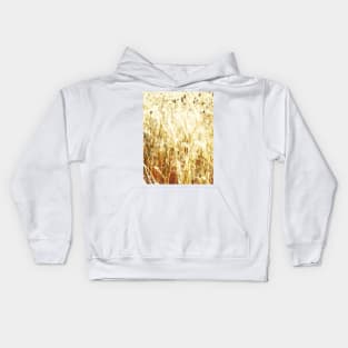 Field, crops, fields, spring, summer, rural, farm, farming, landscape, nature, botanical, farms, leaves, wheat, barley, gold, orange yellow, graphic-design, digital, photography, Kids Hoodie